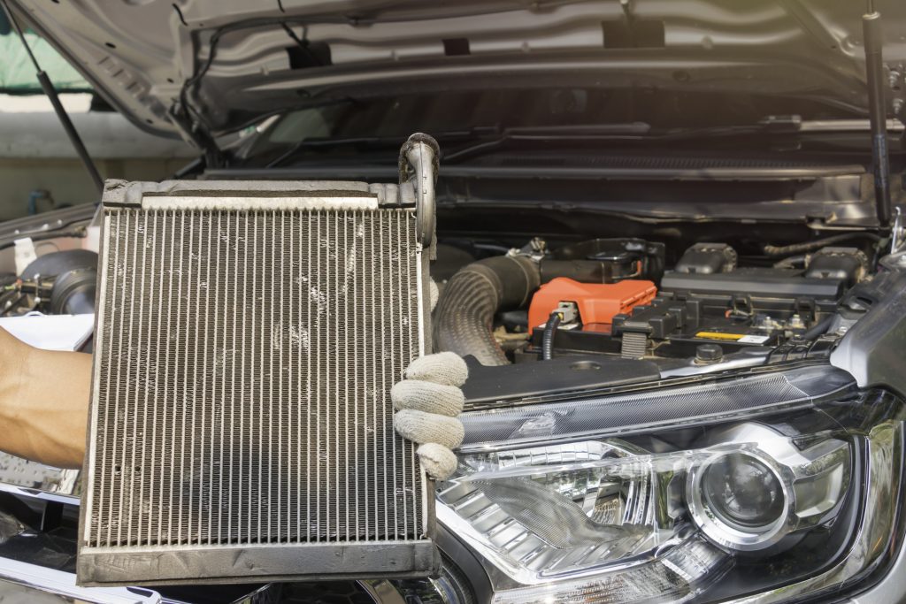 Car radiator inspection